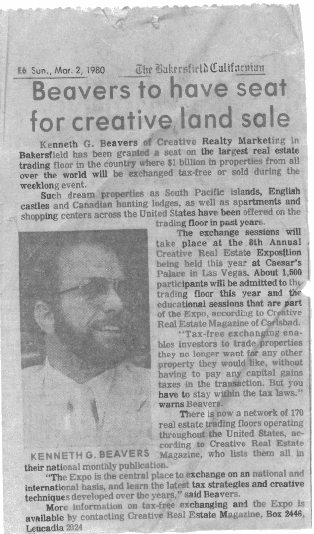 Newspaper classified ad for land sale in South Pacific islands.
